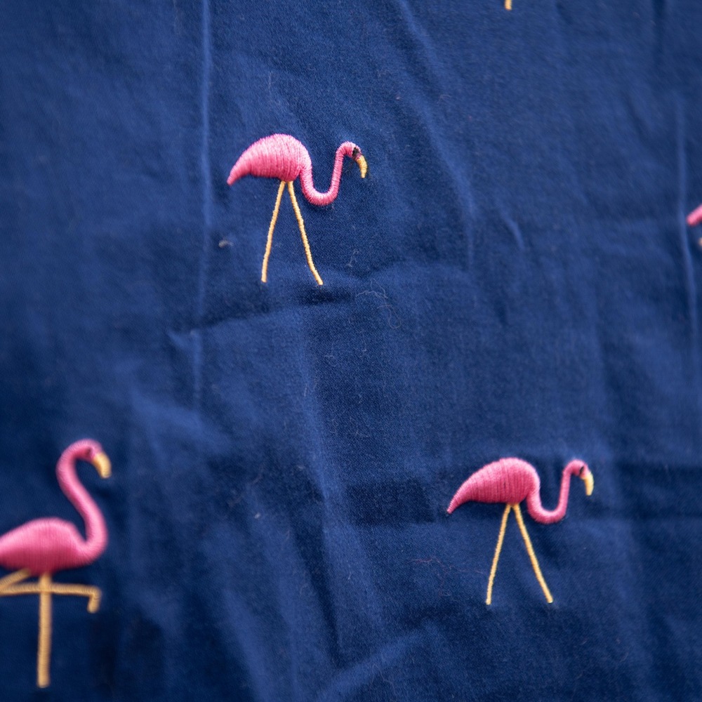Loudmouth Golf Tennis Skort Sz 12 Navy Pink Flamingo Embroidered Country Club - Picture 2 of 6